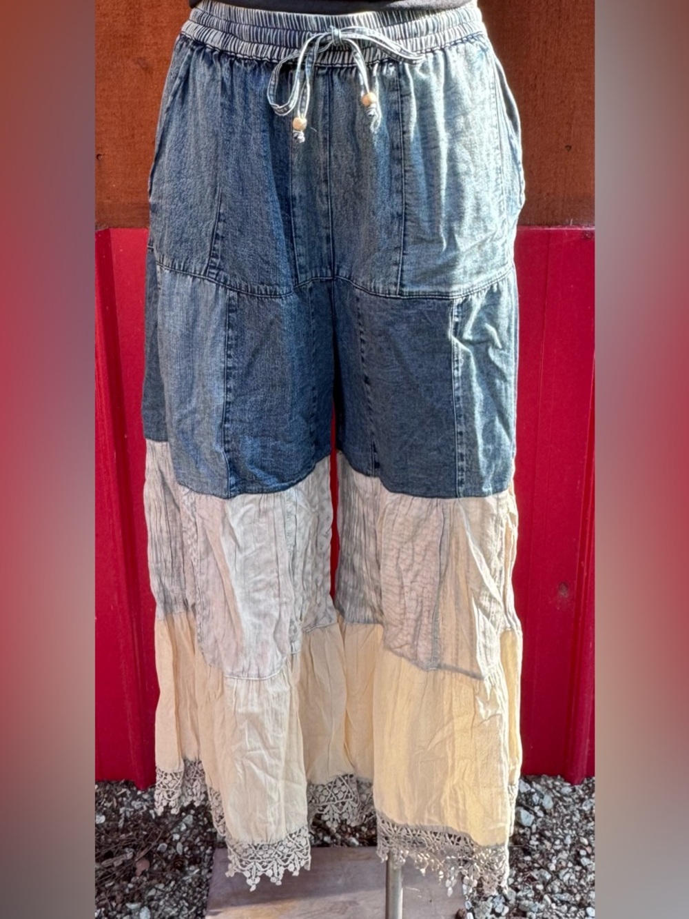 NWT-Young Threads Tiered Wide Leg Pants